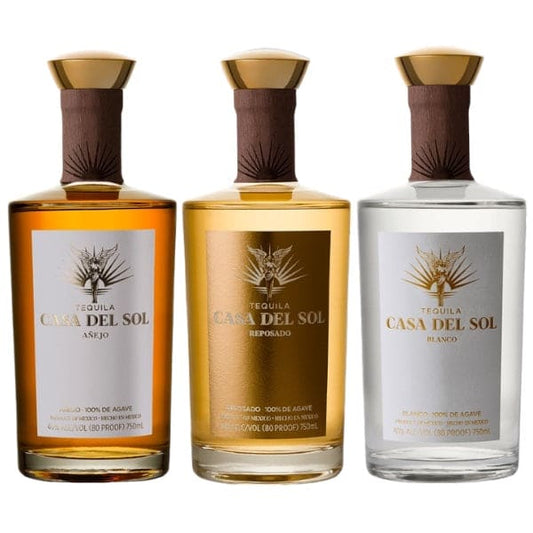 Discover the Casa Del Sol Tequila Bundle: Blanco, Reposado, and Añejo Holiday House Liquor