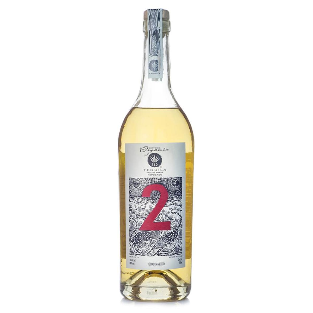 123 Organic Tequila Reposado #2 – Premium 100% blue agave tequila aged in oak barrels