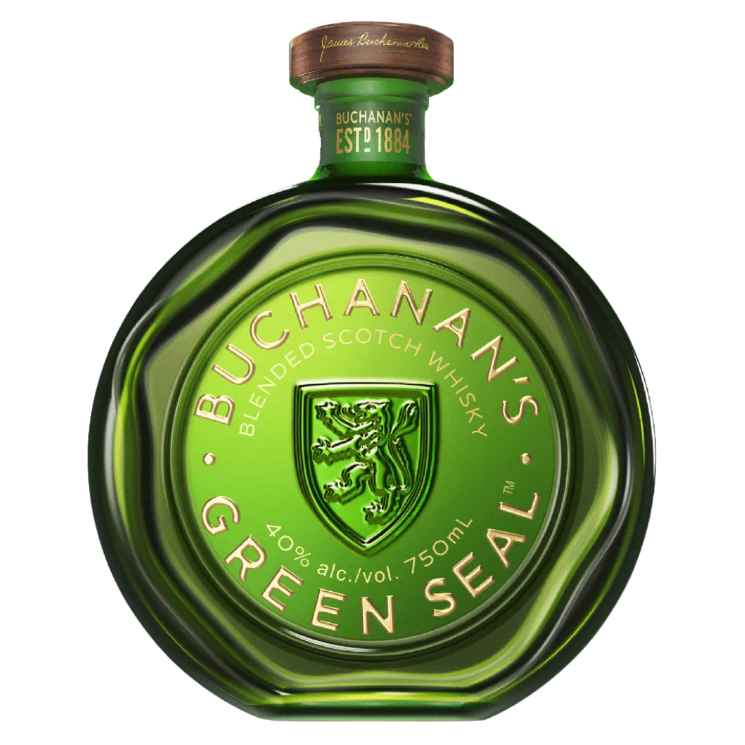 Luxury Buchanan’s Green Seal Scotch Whisky gift bottle – Holiday House Liquor online store