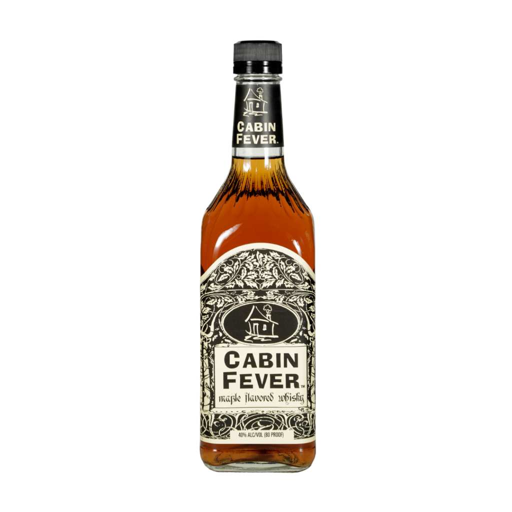 Cabin Fever Maple Flavored Whisky 750ml bottle with rich maple-infused Canadian whisky