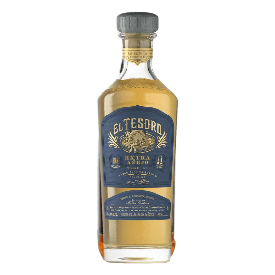 "El Tesoro Extra Añejo Tequila 750ML premium aged tequila bottle — luxury Jalisco tequila"