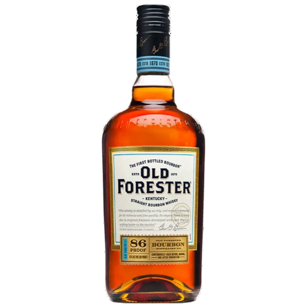 Old Forester Bourbon 86 Proof 750ML bottle on white background