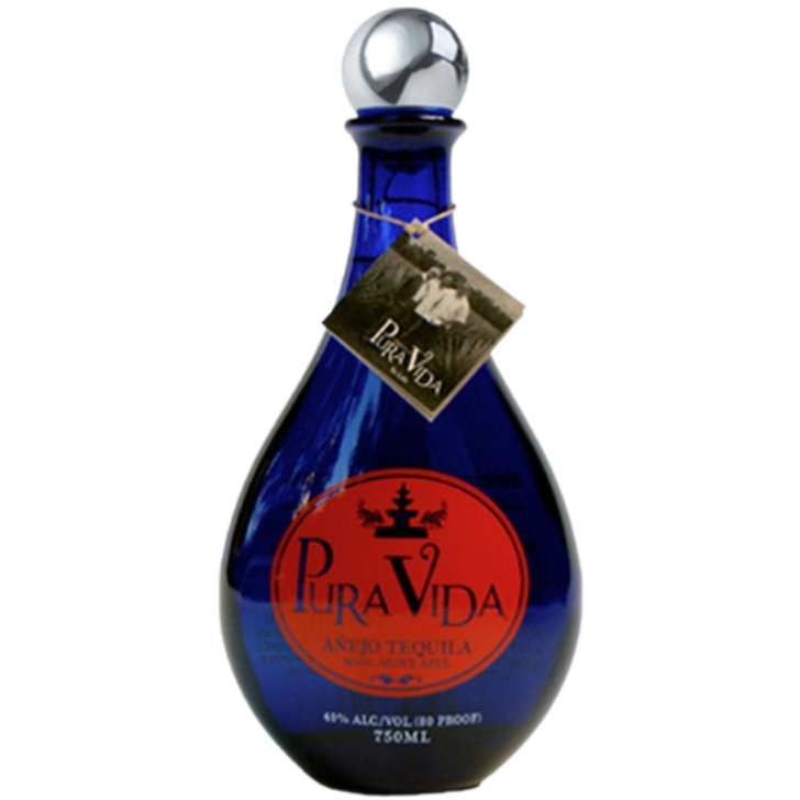 Pura Vida Tequila Añejo Tequila 100% de Agave - 750ML