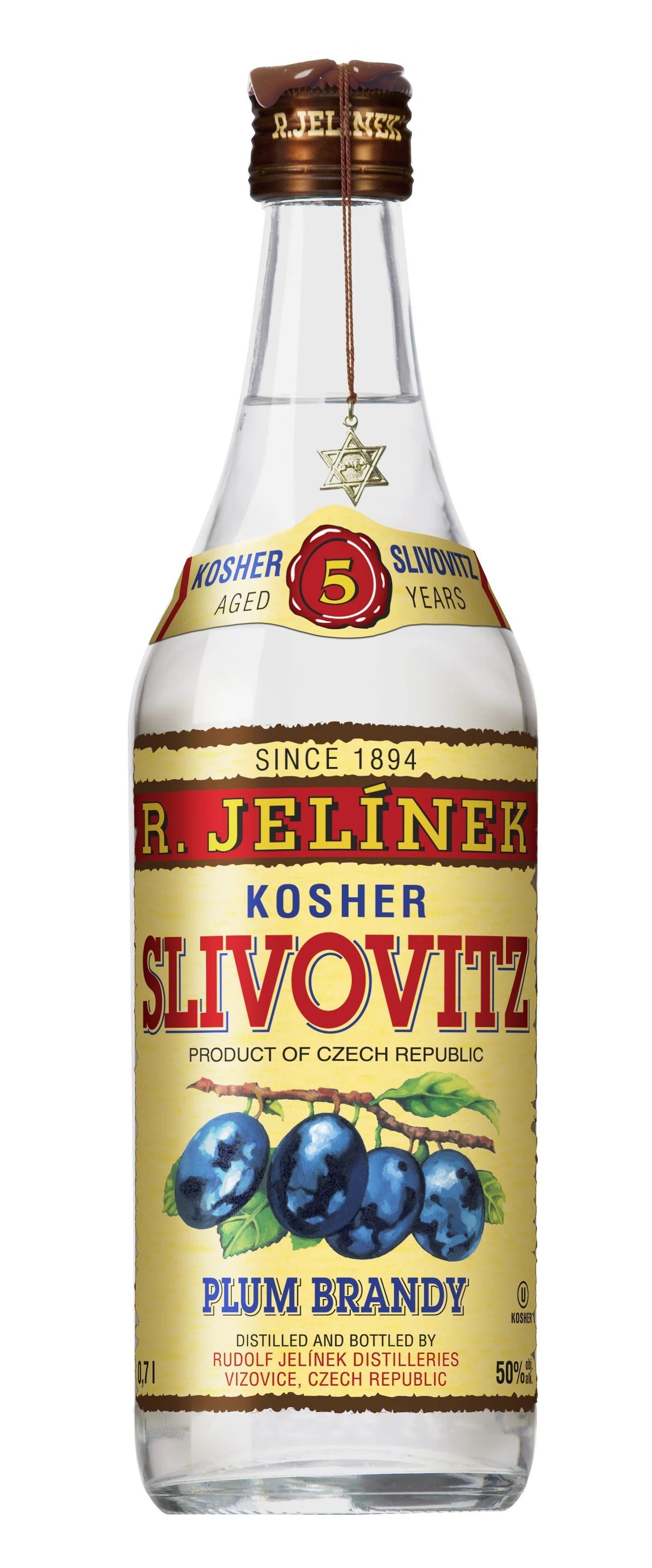 R. Jelinek Kosher Slivovitz Plum Brandy 5 Years - 750ML