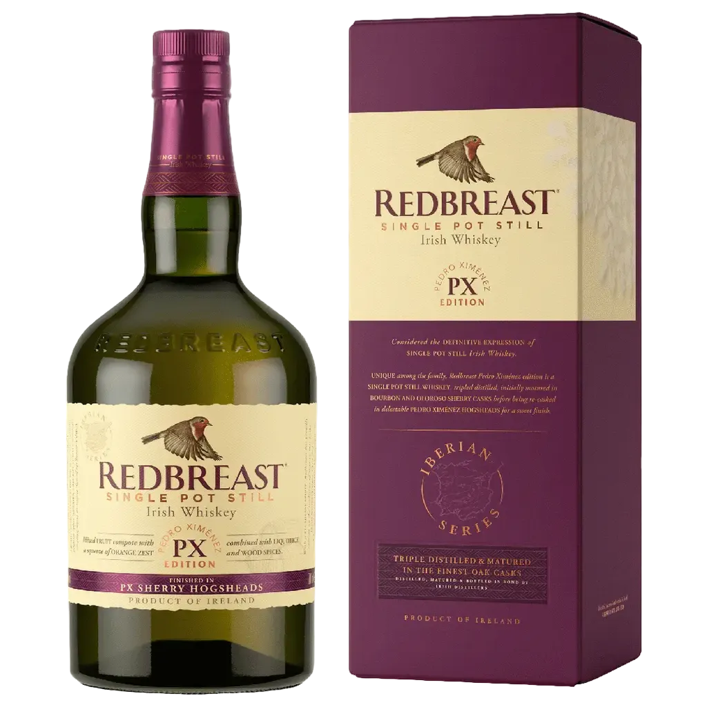 Redbreast Iberian Series PX Edition Irish Whiskey 750ml bottle with premium packaging and sherry cask finish