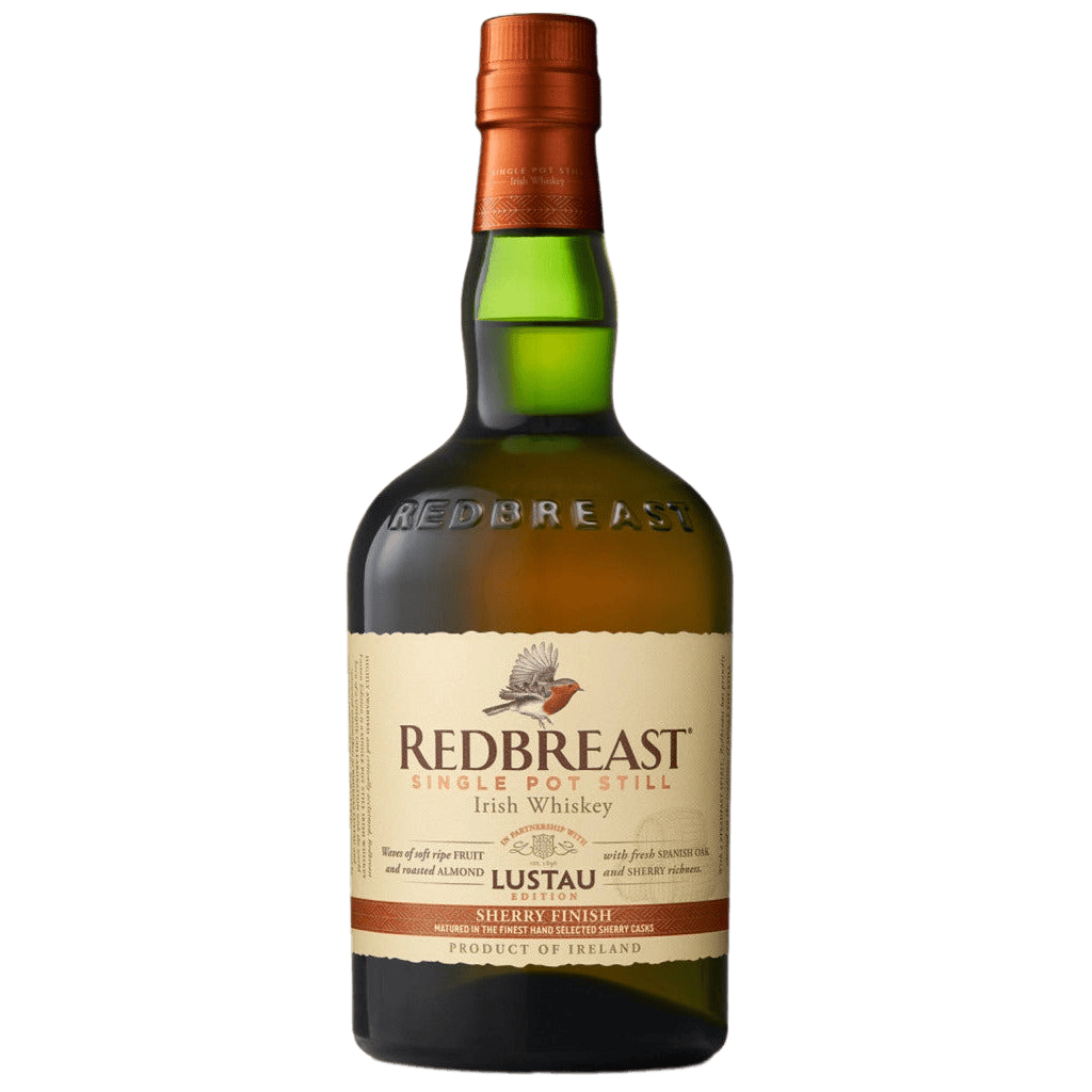 Redbreast Lustau Edition Irish Single Pot Still Whiskey 750ML bottle with rich amber color and premium label