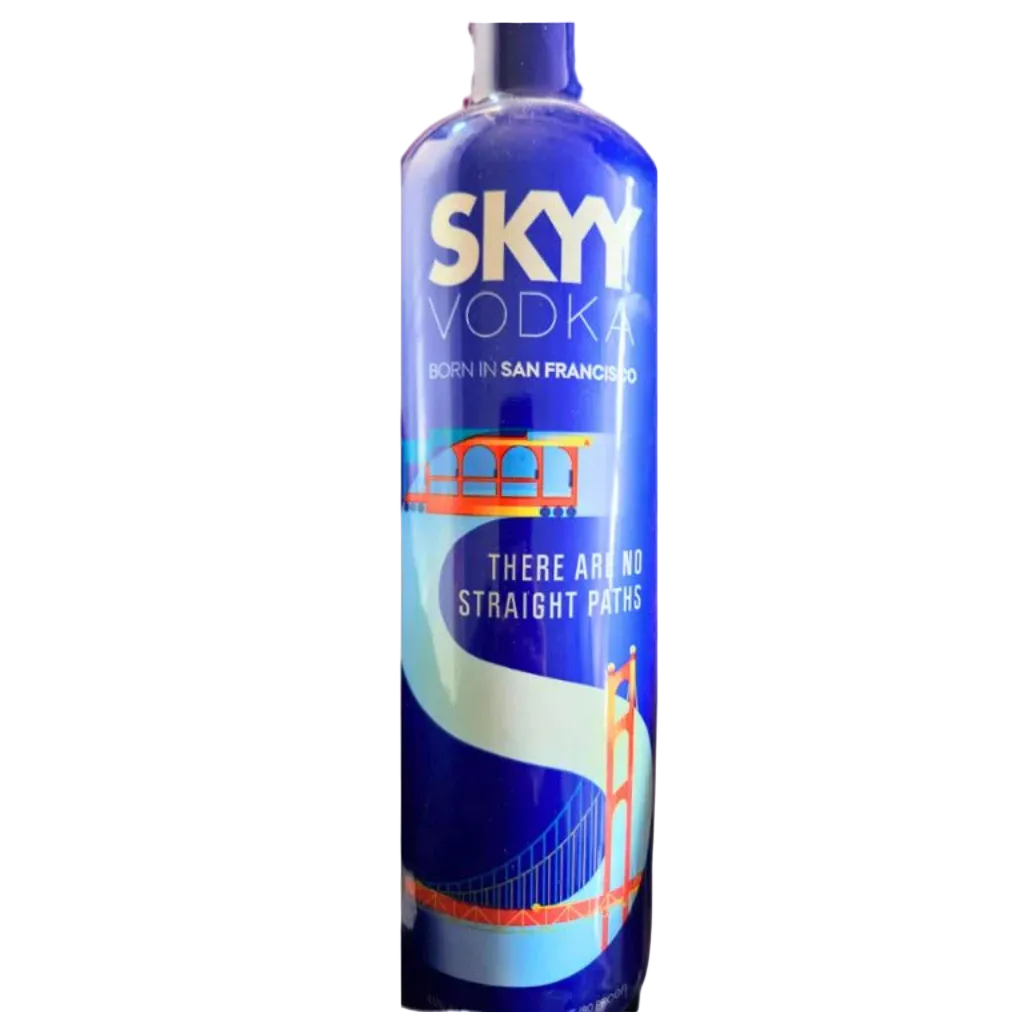 Skyy The San Francisco Edition Vodka 750ml premium American vodka bottle with San Francisco inspired design