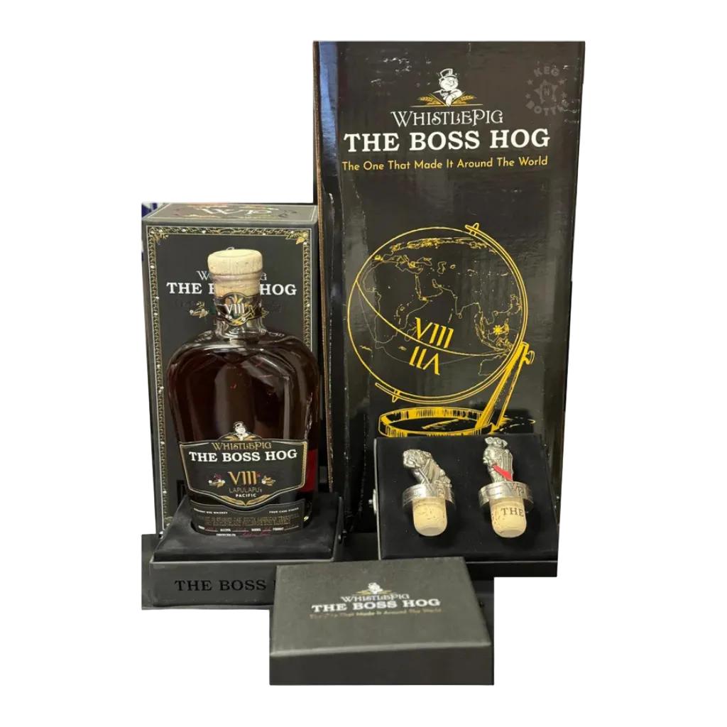 WhistlePig Boss Hog VIII Around The World Lapulapu’s Pacific Rye Whiskey 750ML limited edition bottle with premium packaging
