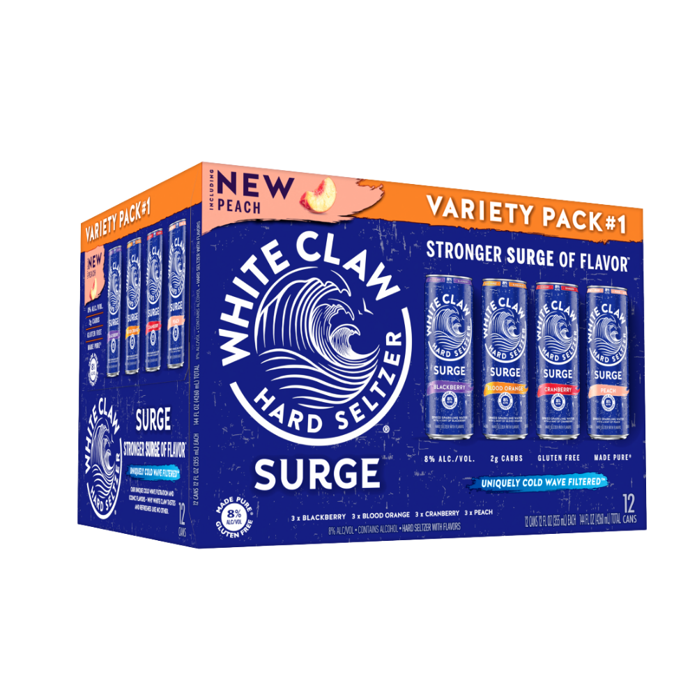 Buy White Claw Surge Hard Seltzer Variety Pack #1 12-Pack 12 oz Cans - Holiday House Liquor