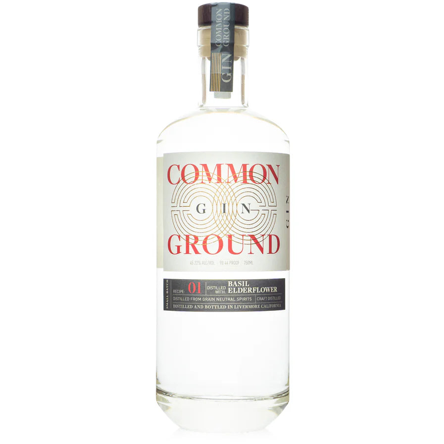 Common Ground Gin Basil Elderflower - 750 ML .