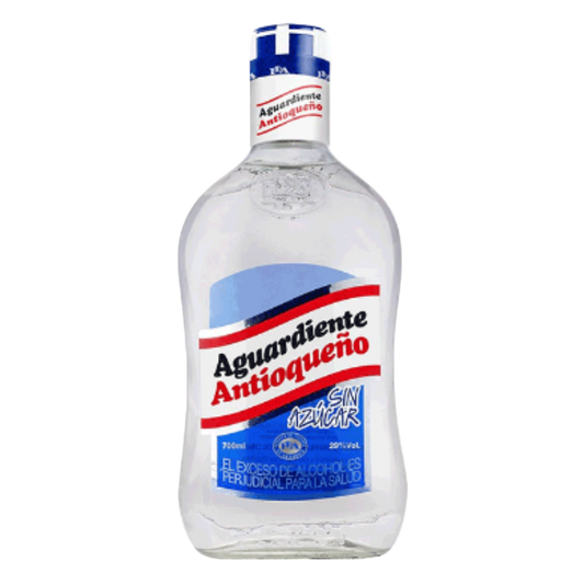 “Aguardiente Antioqueño Sin Azúcar 750ML bottle – Colombian sugar-free aguardiente with anise flavor”