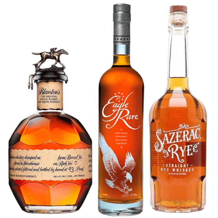 Blanton's Original Single Barrel Bourbon & Eagle Rare Bourbon & Sazerac Rye Bundle 