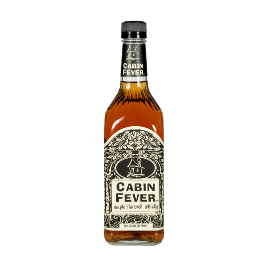 Cabin Fever Maple Flavored Whisky 750ml bottle with rich maple-infused Canadian whisky