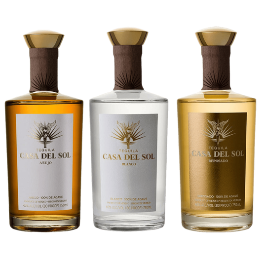 Casa Del Sol Blanco Reposado Anejo Tequila Bundle Bottle Trio