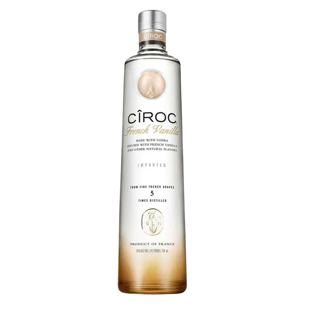 Ciroc French Vanilla Vodka bottle — luxury French grape vodka infused with natural vanilla flavor