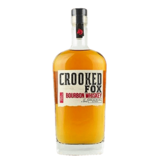 “Crooked Fox Blended Bourbon 750ml bottle with premium whiskey label”