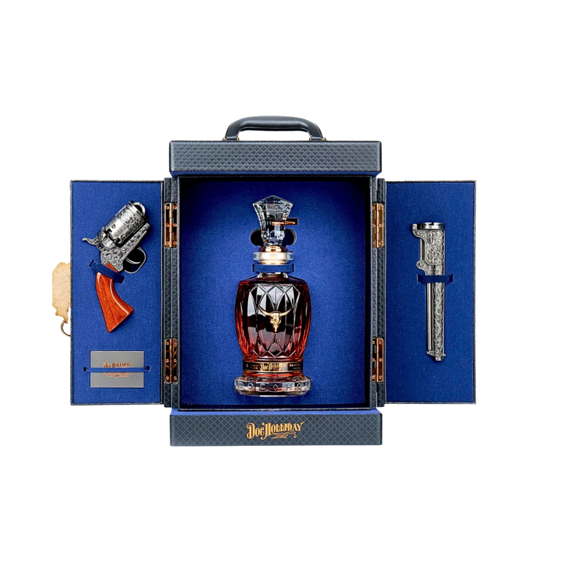 Doc Holliday 10 Year Bourbon Gift Set – premium aged bourbon whiskey bottle with gift box packaging