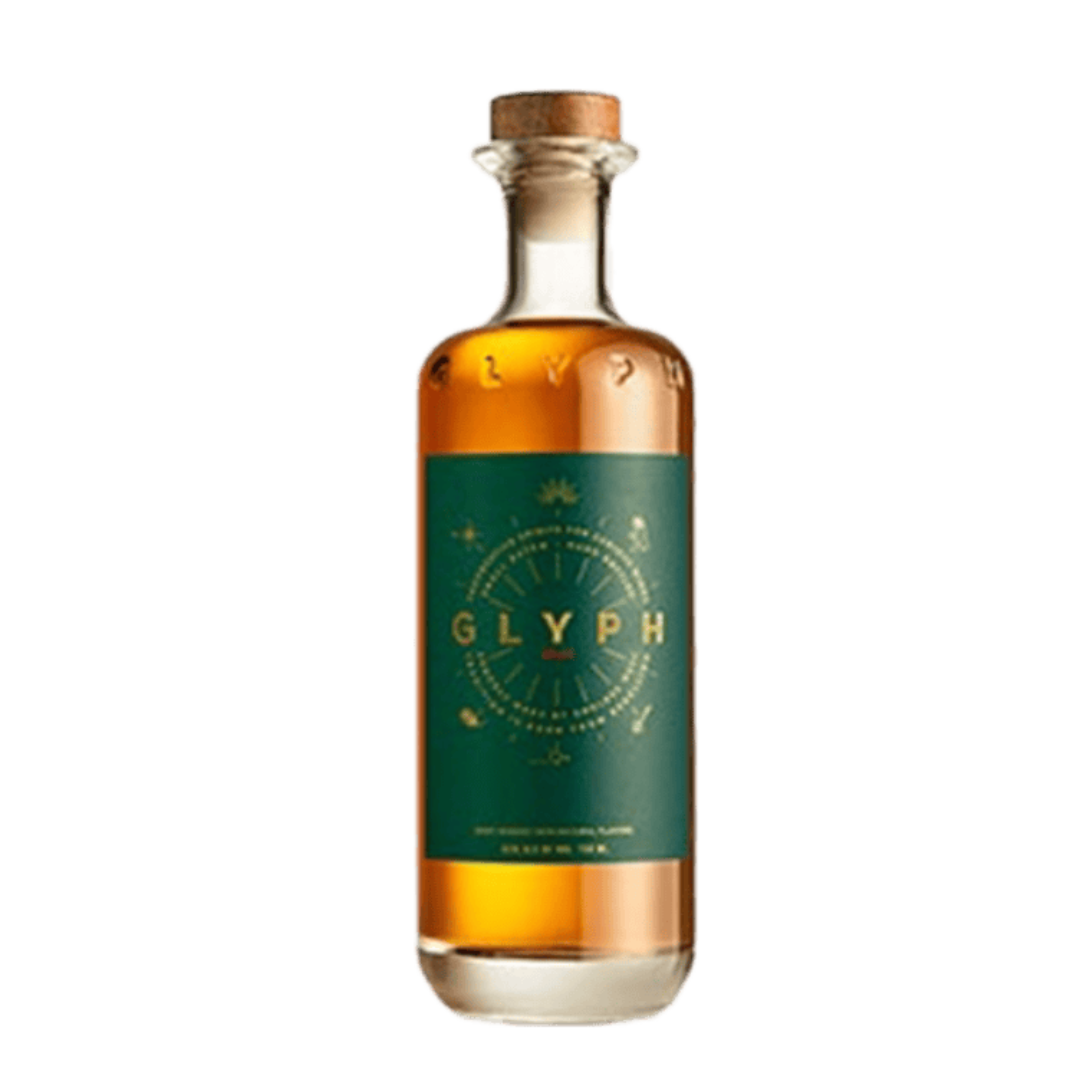 “Endless West Glyph Small Batch Spice Whiskey 750ML bottle with modern label and spiced whiskey design”