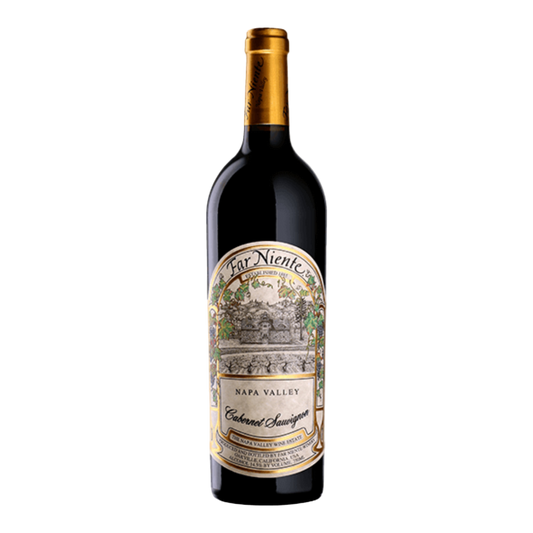 “Far Niente Cabernet Sauvignon Napa Valley 2022 750ML bottle with gold-etched label and elegant Napa wine packaging.”