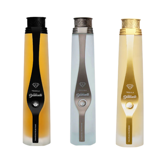 “Gran Diamante Blanco Reposado Añejo Tequila Bundle – Luxury Diamond Bottle Set”