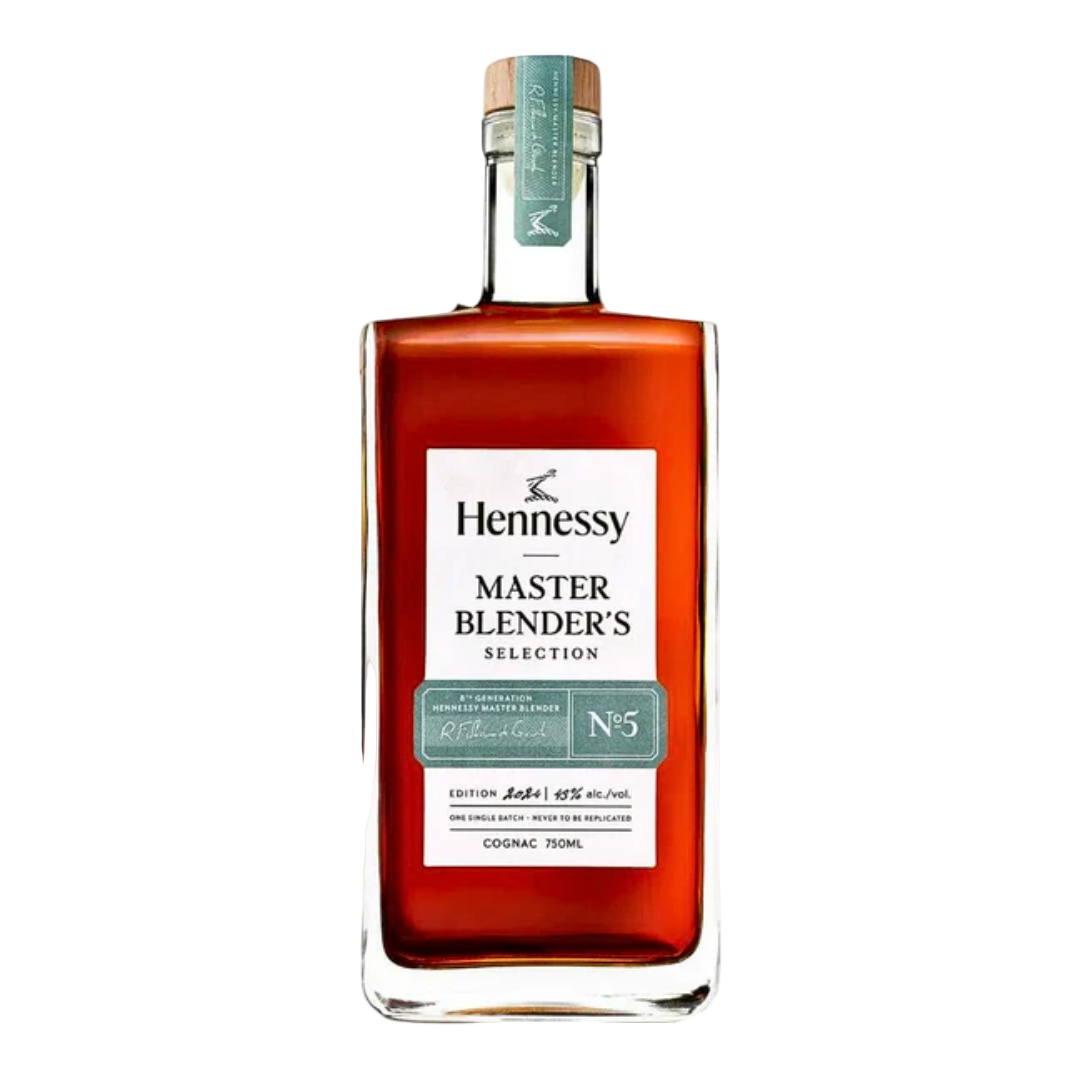 “Bottle of Hennessy Master Blender's Selection No. 5 Cognac 750ML – limited edition premium cognac with amber color and detailed label.”