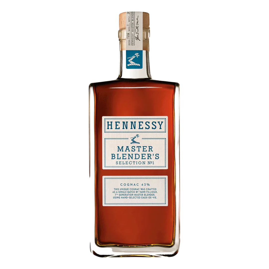 “Hennessy Master Blender's Selection No. 1 750ML – Limited Edition Small-Batch Cognac Bottle with Amber Color and Signature Label.”