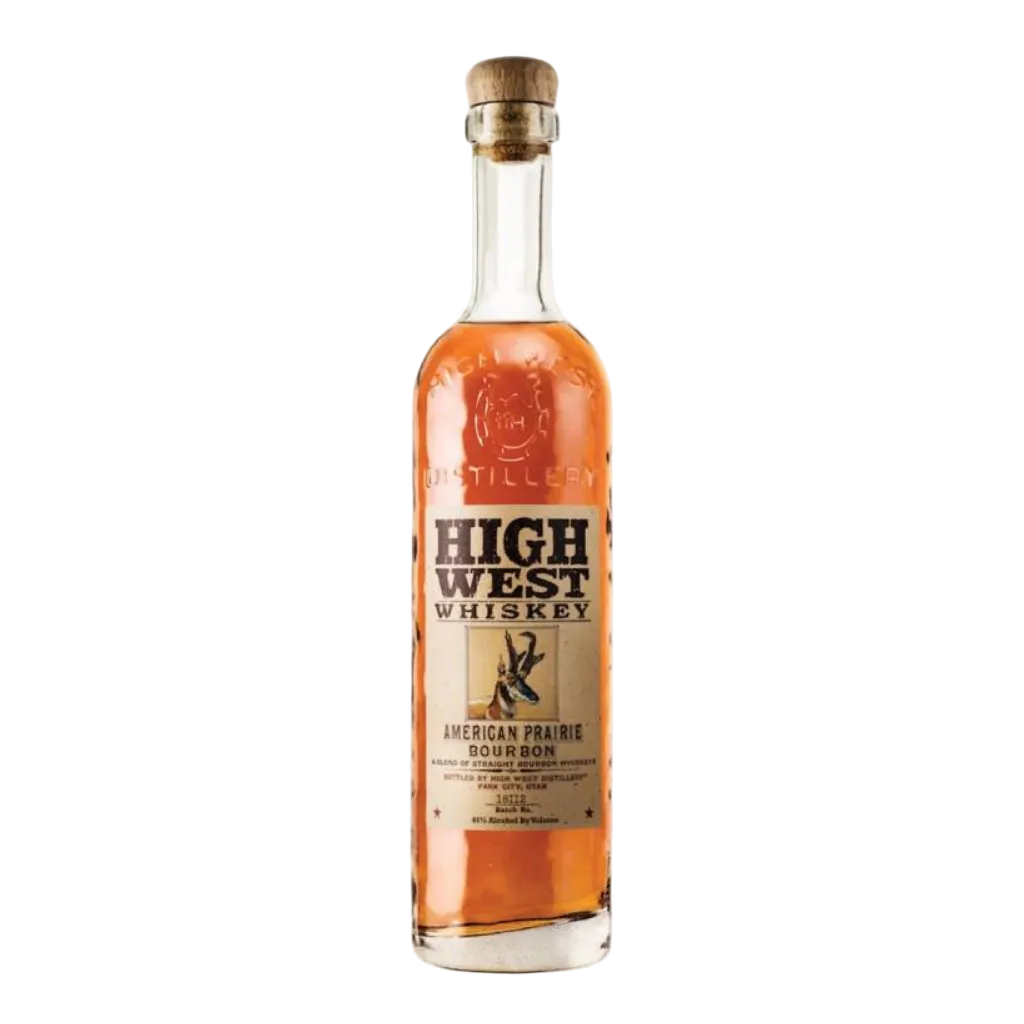 High West American Prairie Blended Bourbon Whiskey 750ML bottle with label on white background