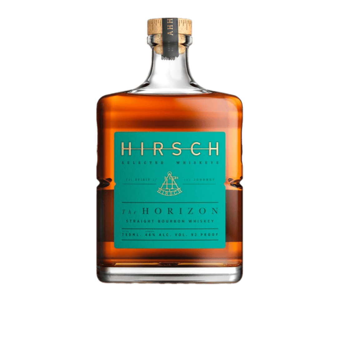 “Hirsch The Horizon Bourbon Whiskey 750ML bottle with amber bourbon, premium label design, and Kentucky straight bourbon packaging.”