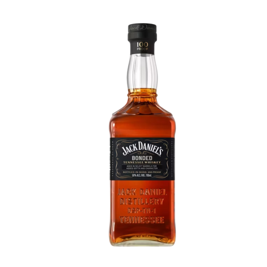 “Jack Daniel’s Bonded 100 Proof Tennessee Whiskey 750ML bottle with gold label and premium packaging”