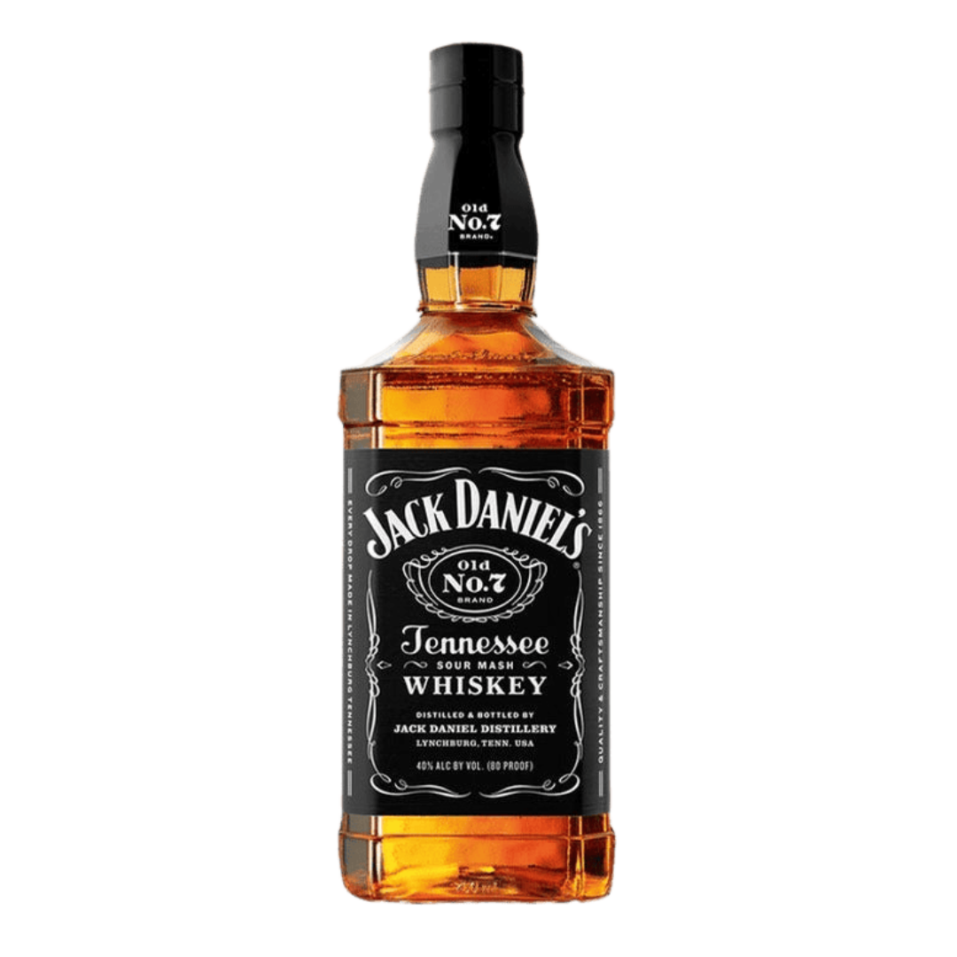 "Jack Daniel’s Old No. 7 Tennessee Whiskey 750ML bottle with black label and classic square design."