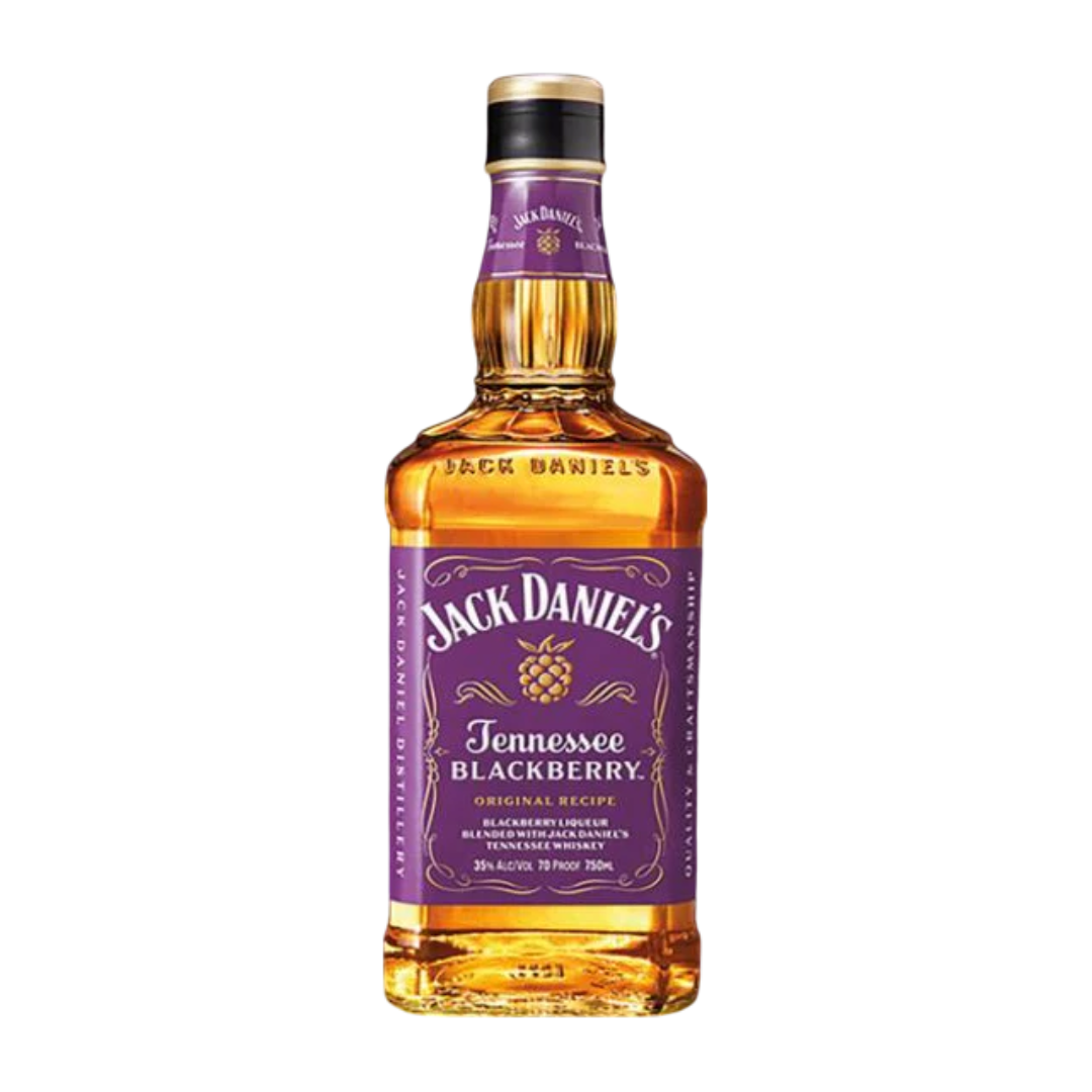 “Jack Daniel's Tennessee Blackberry Whiskey 750ml bottle front view”