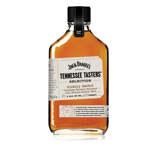 “Jack Daniel's Tennessee Tasters' Hickory Smoked 375ML limited-edition whiskey bottle with smoky flavor profile.”