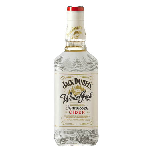 "Jack Daniel's Winter Jack Tennessee Cider 750ML bottle with seasonal apple cider whiskey blend and winter spices."