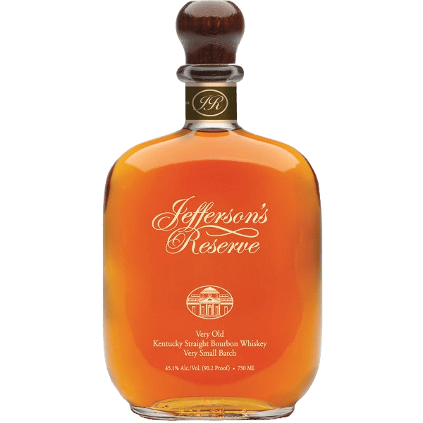 "Jefferson’s Reserve Bourbon Whiskey 750ML bottle with amber bourbon, elegant label, and premium small-batch design."