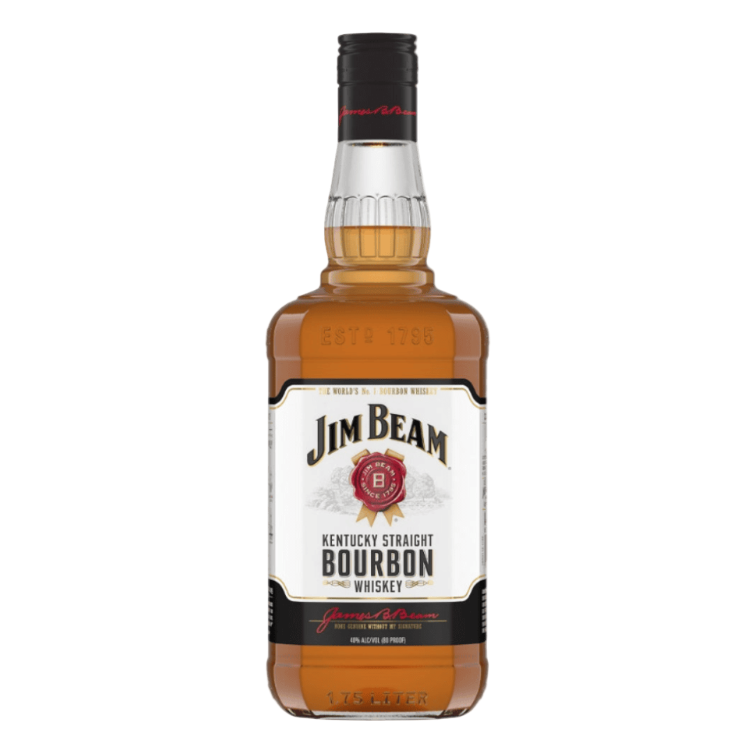 “Jim Beam Kentucky Straight Bourbon Whiskey 1.75L bottle front view”