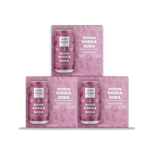 June Shine Passion Fruit Vodka Soda - 4PK