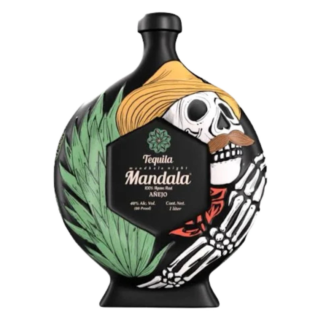 Mandala Día de los Muertos El Jimador Limited Edition Añejo Tequila 2025 collectible bottle front view with mandala artwork