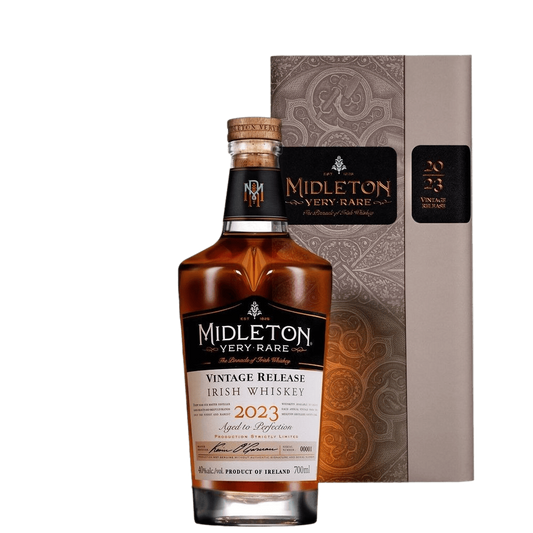 "Limited Edition Midleton Very Rare 2023 Irish Whiskey Front Bottle Shot"