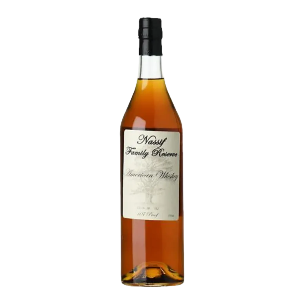 Nassif Family Reserve American Whiskey 750ML premium American whiskey bottle with elegant label