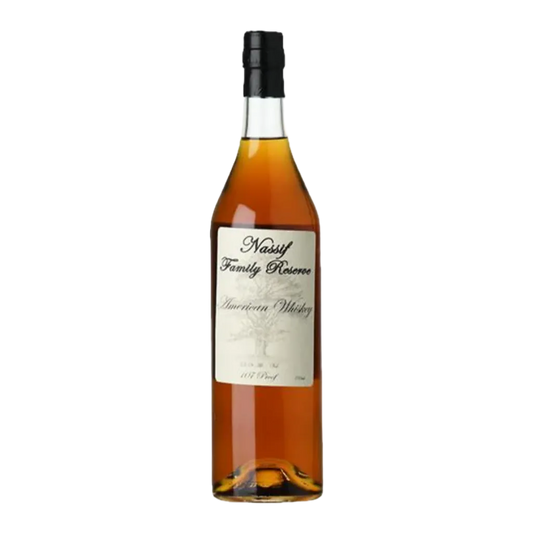 Nassif Family Reserve American Whiskey 750ML premium American whiskey bottle with elegant label