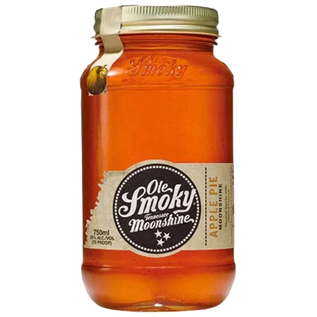 Ole Smoky® Moonshine Apple Pie 750ML mason jar bottle with apple and cinnamon flavor