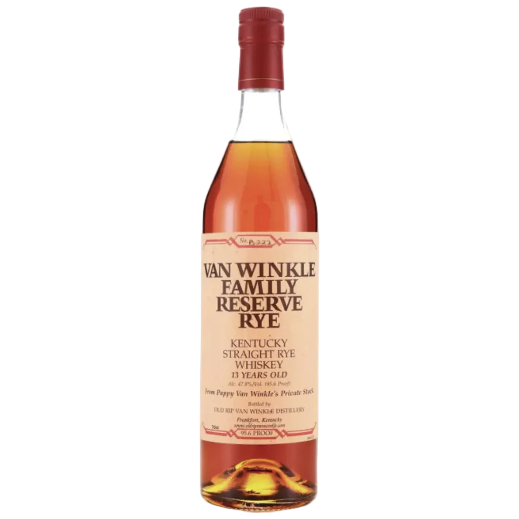 “Pappy Van Winkle Family Reserve Rye 13 Year 750ml bottle rare whiskey”