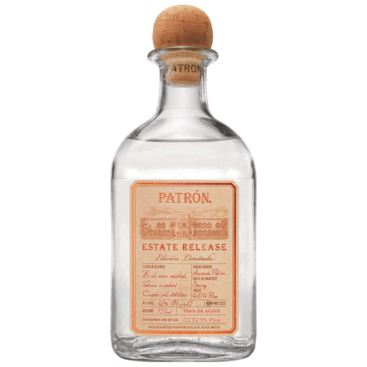Patrón Estate Release Edición Limitada Tequila Blanco 750ml bottle from Jalisco Mexico premium blanco tequila
