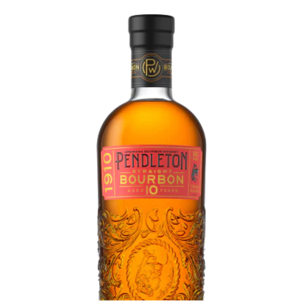 “Pendleton 1910 10 Year Straight Bourbon Whiskey 750mL bottle aged bourbon premium whiskey”