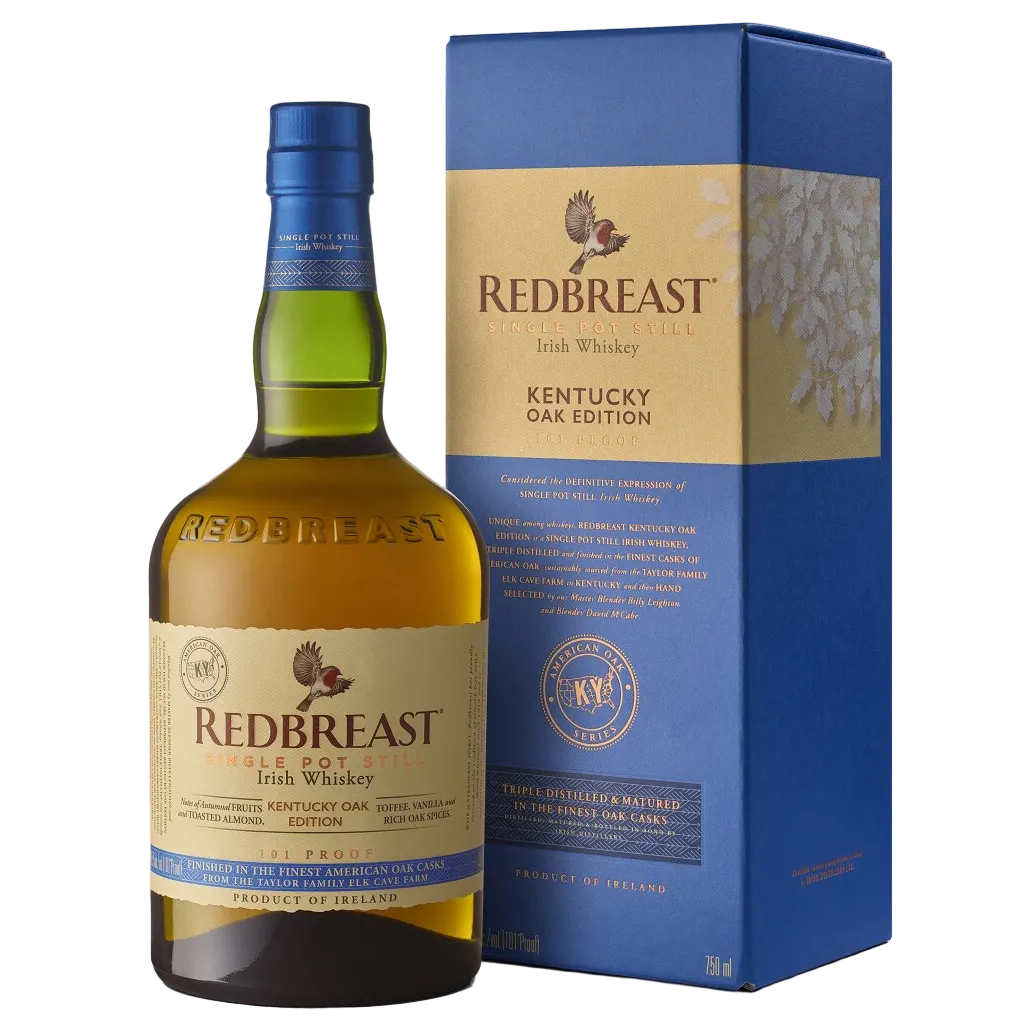 Redbreast Kentucky Oak Edition Irish Whiskey 750ML bottle with premium American oak finish