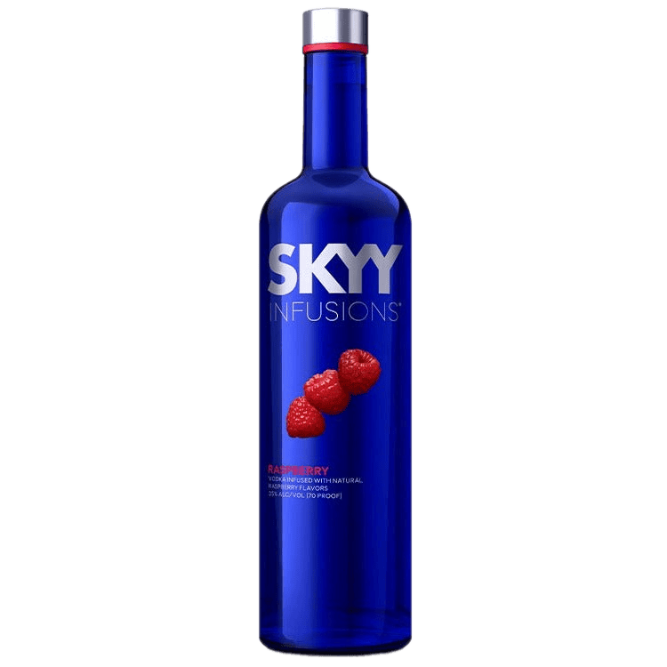 SKYY Infusion Raspberry Vodka 750ML bottle with real raspberry-infused premium vodka