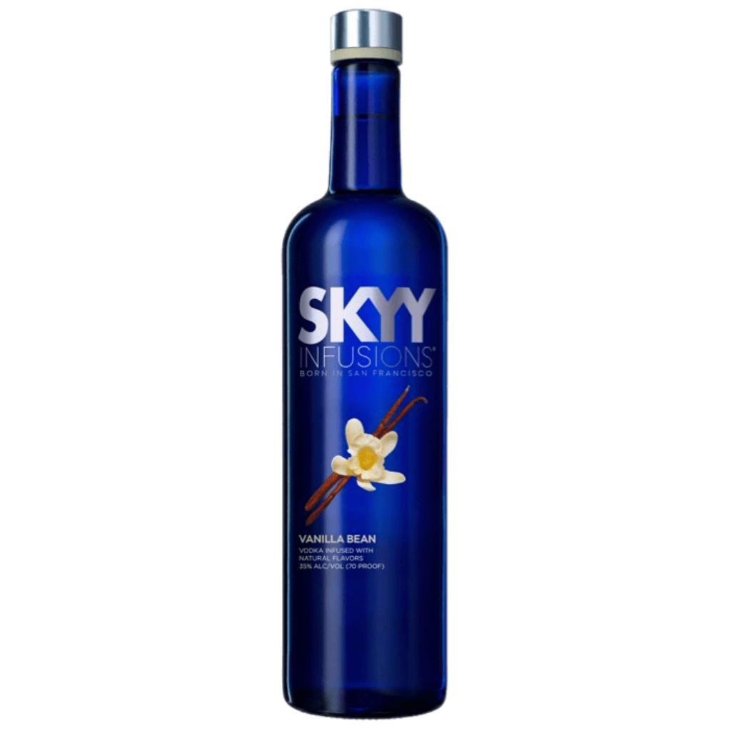 SKYY Infusions Vanilla Bean Vodka 750ml bottle with smooth vanilla flavored premium vodka