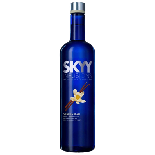 SKYY Infusions Vanilla Bean Vodka 750ml bottle with smooth vanilla flavored premium vodka