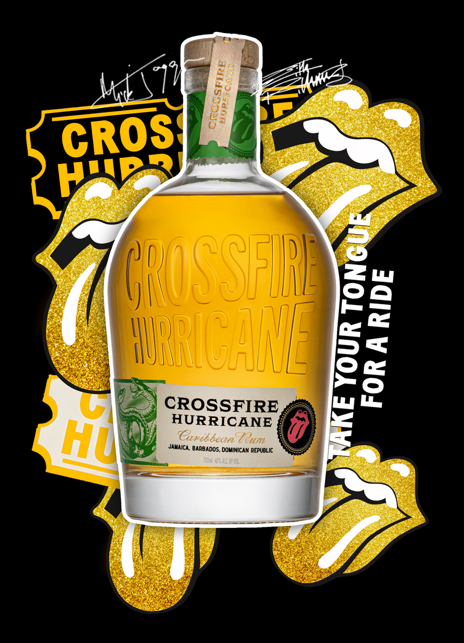 Crossfire Hurricane Caribbean Rum Rolling Stones Gift Set - 750ML