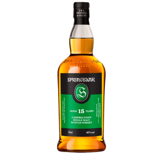 Springbank 15 Year Old single malt Scotch whisky 750ML bottle from Campbeltown Scotland
